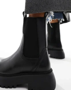 Chelsea Boots*DESIGN Adelaide Leather Chelsea Boots In Black Black Leather