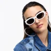Sunglasses*DESIGN Angular Frame Sunglasses In White