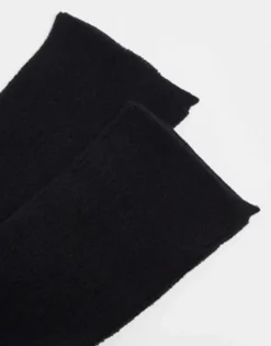 Socks*DESIGN Ankle Sock In Towelling Black