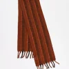 Scarves*DESIGN Blanket Scarf In Brown And Orange Stripe Multi