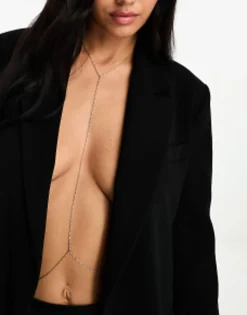 Belts*DESIGN Body Harness With Twist Chain In Tone Gold