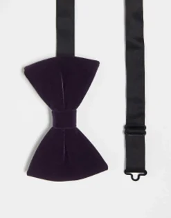Ties*DESIGN Bow Tie In Dark Velvet Purple