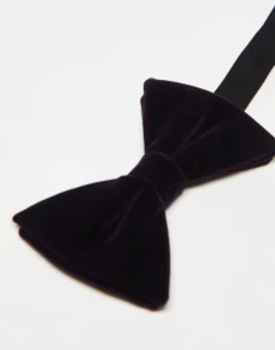 Ties*DESIGN Bow Tie In Dark Velvet Purple