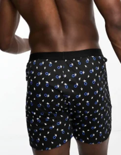 Underwear*DESIGN Boxers In With Gaming Print Black