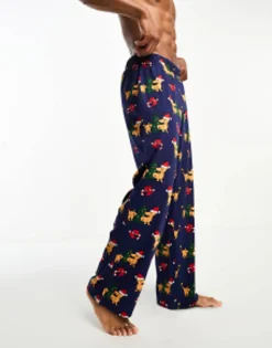 Gifts*DESIGN Christmas Dachshund Lounge Pants In Navy