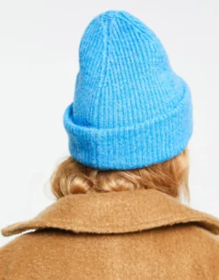Beanies*DESIGN Chunky Double Roll Beanie In Blue