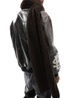 Scarves*DESIGN Chunky Knit Scarf In Brown
