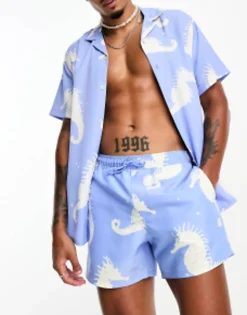 Swimwear*DESIGN Co-Ord In Seahorse Print