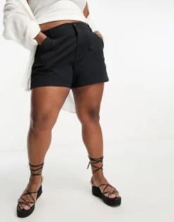 Shorts*DESIGN Curve Chino Short In Black