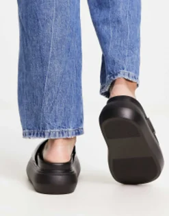 Flat Sandals*DESIGN Fiesty Flatform Toe Thong In Black