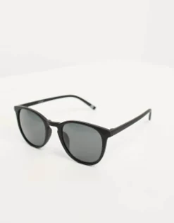 Sunglasses*DESIGN Fine Frame Round Sunglasses In Black