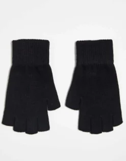Gloves*DESIGN Fingerless Gloves In Black