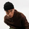 Beanies*DESIGN Fisherman Ribbed Beanie In Black
