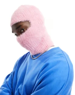 Beanies*DESIGN Fluffy Balaclava In Pink