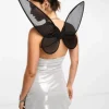 Hair Accessories*DESIGN Halloween Angel Wings With Diamante Black