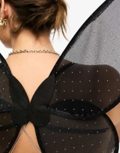 Hair Accessories*DESIGN Halloween Angel Wings With Diamante Black