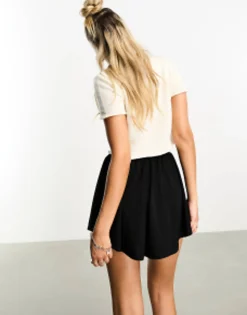 Shorts*DESIGN High Waisted Skort In Black