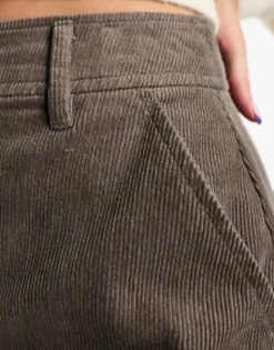 Skirts*DESIGN Hourglass Cord Pocket A-Line Mini Skirt In Taupe
