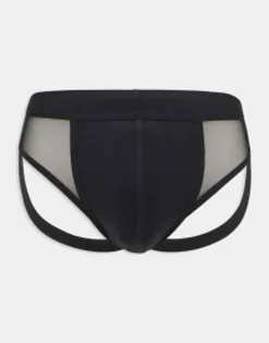Underwear*DESIGN Jock With Sheer Panelling Black