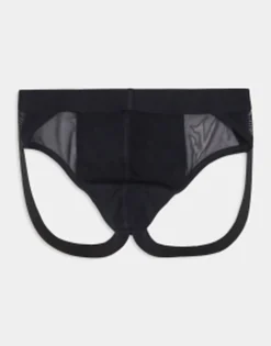 Underwear*DESIGN Jock With Sheer Panelling Black