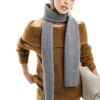 Scarves*DESIGN Knit Scarf In Wool Mix In Grey Charcoal