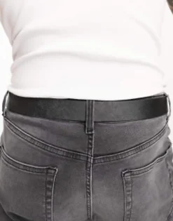 Belts*DESIGN Leather Saffiano Smart Belt In Black