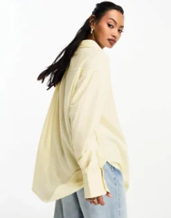 Shirts*DESIGN Linen Shirt In Neutral Off White