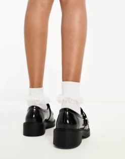 Loafers*DESIGN Magnolia Side Buckle Loafer In Black