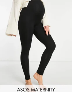 Trousers & Leggings*Maternity Design 2 Pack Over The Bump Leggings In Black