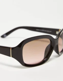Sunglasses*DESIGN Mid Square Wrap Sunglasses In Brown