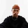 Beanies*DESIGN Mini Fisherman Ribbed Beanie In Tobacco