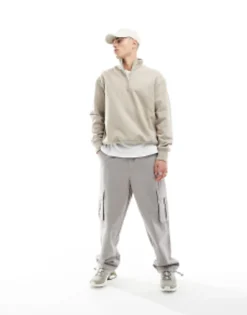 Tracksuits*DESIGN Mix & Match Heavyweight Set In Beige