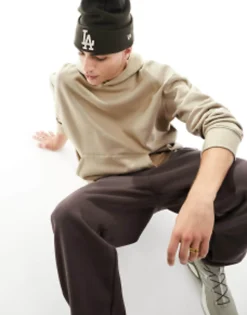 Tracksuits*DESIGN Mix & Match Heavyweight Set In Beige
