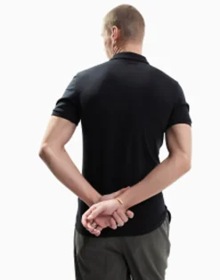 Polo Shirts*DESIGN Muscle Polo In Black