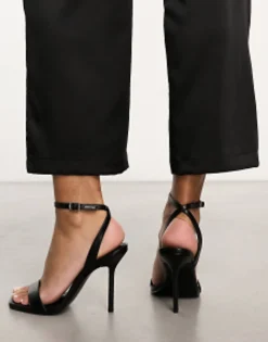 Sandals*DESIGN Nali Barely There Heeled Sandals In Pu Black