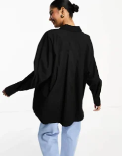 Shirts*DESIGN Oversized Shirt In Black