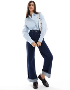 Shirts*DESIGN Oxford Shirt In Blue And White Stripe Blue & White Stripe