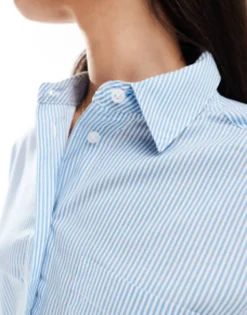 Shirts*DESIGN Oxford Shirt In Blue And White Stripe Blue & White Stripe