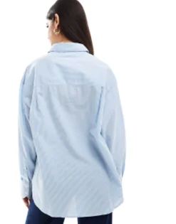 Shirts*DESIGN Oxford Shirt In Blue And White Stripe Blue & White Stripe