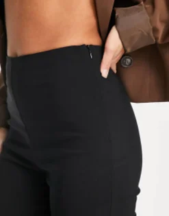 Trousers & Leggings*DESIGN Petite High Waist Trousers Skinny Fit In Black