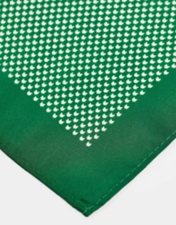 Ties*DESIGN Pocket Square In Forest Green Geo Print Dark Green