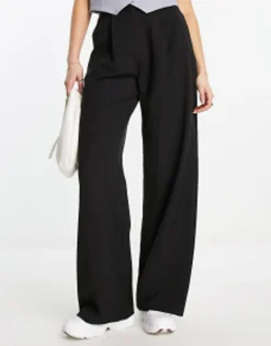 Trousers & Leggings*DESIGN Relaxed Dad Trouser In Black