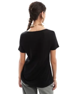 Multipacks*DESIGN Relaxed V Neck T-Shirt In 2 Pack In Black And White Black & White