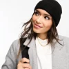 Beanies*DESIGN Rib Knit Beanie In Black