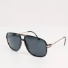 Sunglasses*DESIGN 70'S Aviator Sunglasses With Smoke Lens And Gold Detail Frame In Black