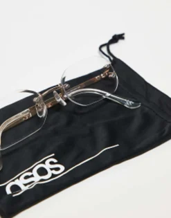 Sunglasses*DESIGN 90'S Rimless Fashion Glasses With Lens Clear