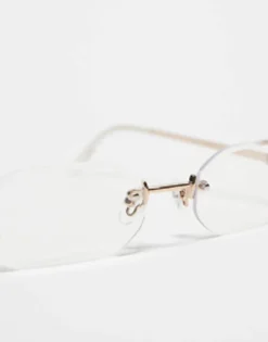 Sunglasses*DESIGN 90'S Rimless Fashion Glasses With Lens Clear