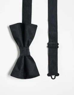 Ties*DESIGN Satin Bow Tie In Black