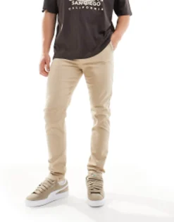 Trousers & Chinos*DESIGN Skinny Chinos In Beige