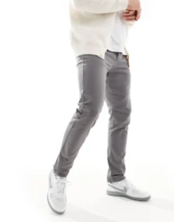 Trousers & Chinos*DESIGN Skinny Chinos In Charcoal
